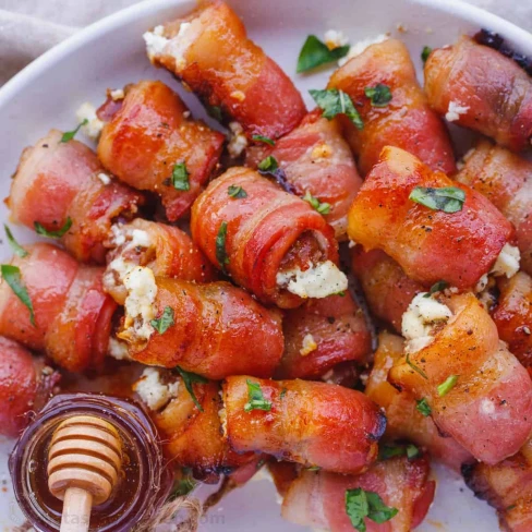 Bacon Wrapped Stuffed Dates Recipe Image