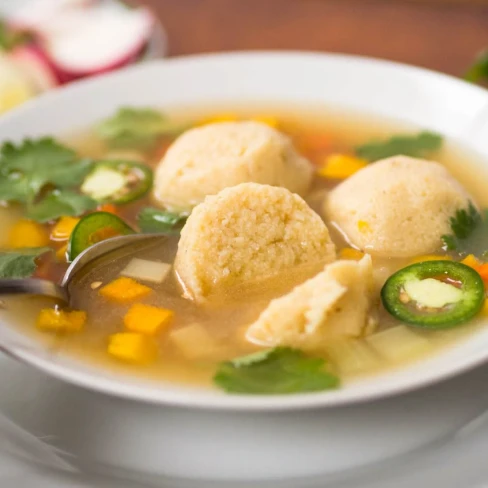 Masa Ball Soup (Corn Dumplings in Chicken Soup) Recipe Image