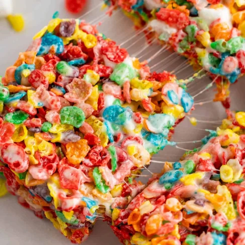 Fruity Pebble Rice Krispie Treats Image