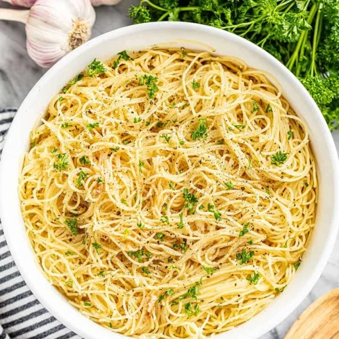 Brown Butter Garlic Angel Hair Pasta Image