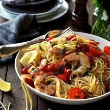 Shrimp / Prawn Pasta with Lemon Recipe Page