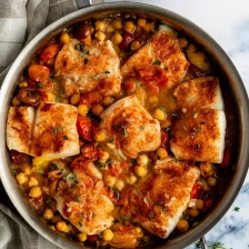 Baked Cod with Tomatoes &amp; Chickpeas Recipe Page