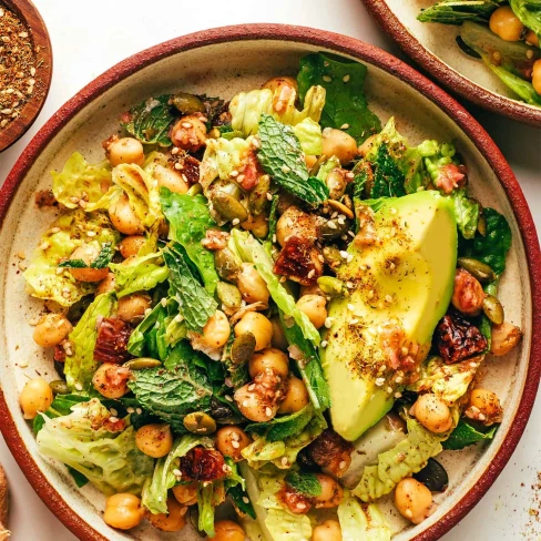 Chickpea, Date and Avocado Salad with Za&#039;atar Vinaigrette Image