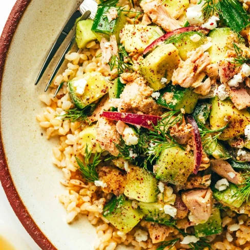 Tuna Avocado Brown Rice Bowls Image