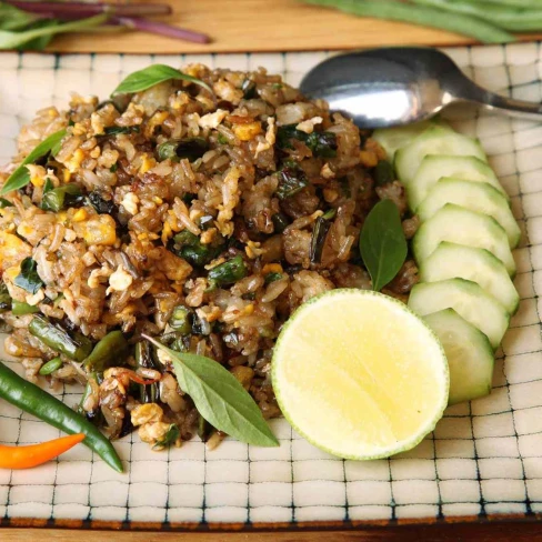 Fried Rice With Blistered Green Beans and Basil Recipe Image