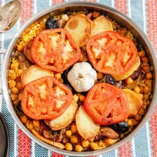 Arroz al Horno Valenciano (Spanish Baked Rice With Chickpeas and Pork) Recipe Page