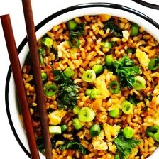 Ginger Kale Fried Rice Recipe Page