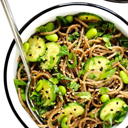 Quick Peanut Soba Noodles Image