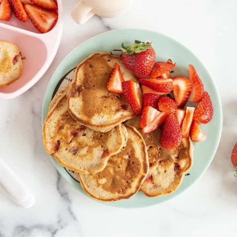 Fluffy Strawberry Pancakes Image