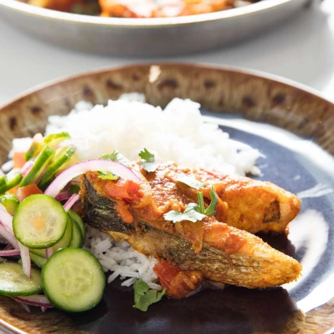 Fish Bhuna (Bengali-Style Fried Fish in Onion and Tomato Curry) Image