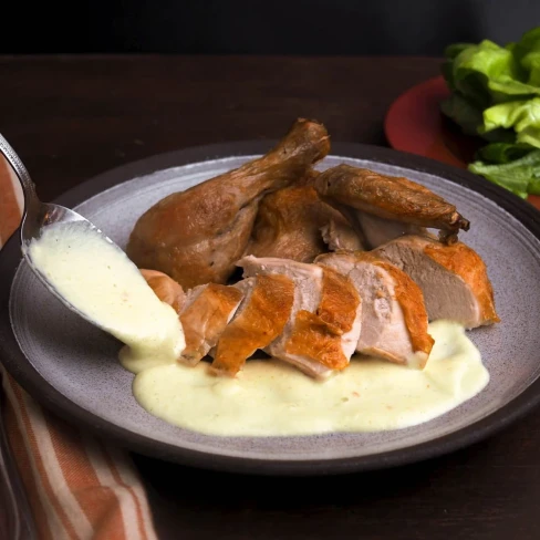 Roast Chicken With Soubise (Onion Sauce) Image