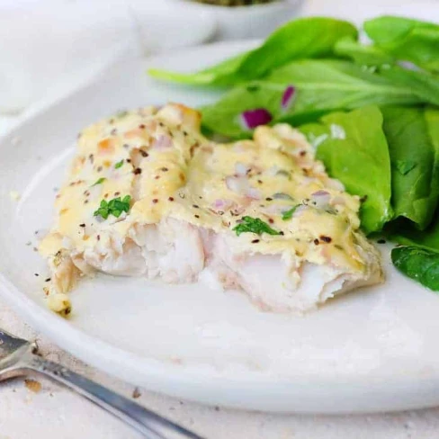 Roasted Tilapia with Mustard Sauce Image