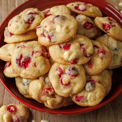 White Chocolate Cranberry Cookies Recipe Image