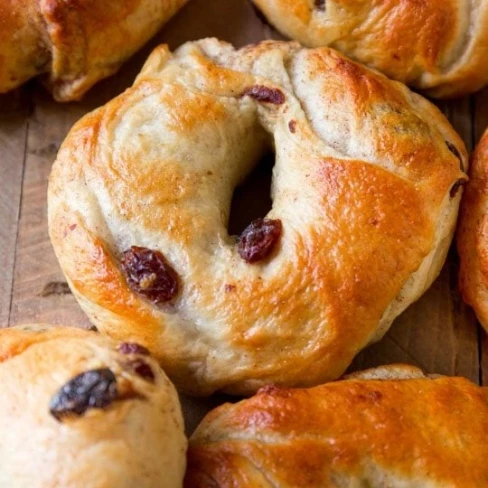 Homemade Cinnamon Raisin Bagels Image