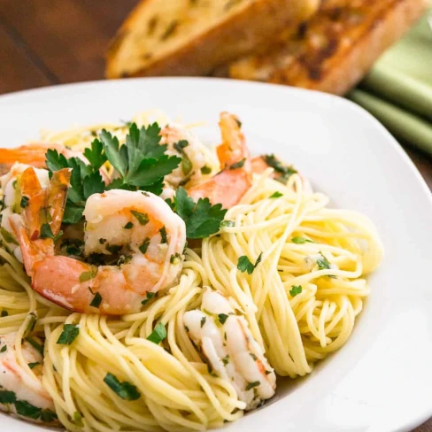 Angel Hair with Lemon Shrimp Scampi Recipe Image