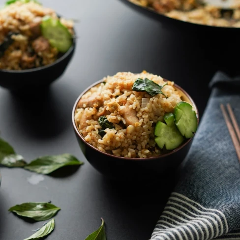 Thai Basil Fried Rice w/ Chicken Image