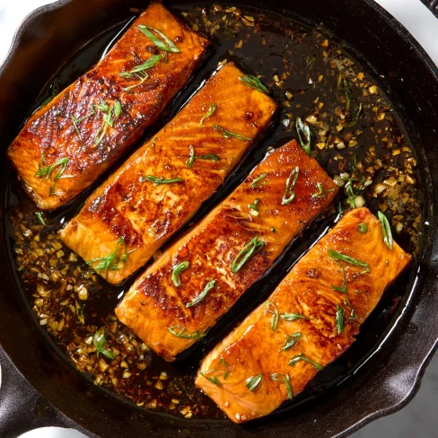 5-Ingredient Honey Garlic Glazed Salmon Image