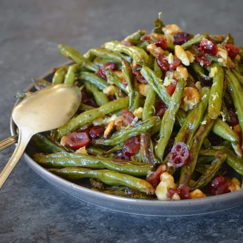 Roasted Green Beans with Cranberries &amp; Walnuts Image