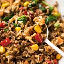 Beef and Rice with Veggies Recipe Page