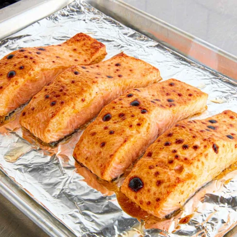 15-Minute Maple-Mustard Broiled Salmon Image