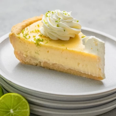 Key Lime Pie with Honey Shortbread Crust Image