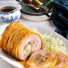 Crispy Crackling Pork With Herb Rice Stuffing | Marion&#039;s Kitchen Recipe Page