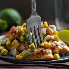 Blackened Salmon with Avocado Corn Salsa Recipe Page