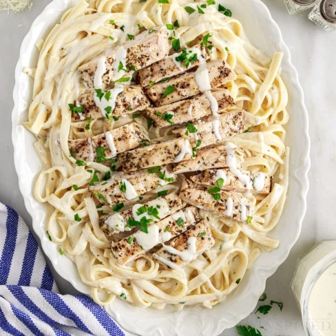 The Best Grilled Chicken Alfredo Recipe Image