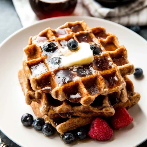 Fluffy Whole Wheat Waffles Image