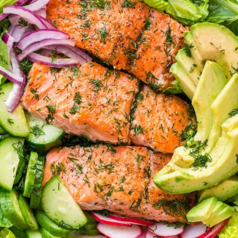 Avocado Salmon Salad Recipe Image