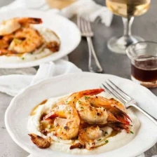 Browned Butter Garlic Prawns with Cauliflower Puree Recipe Page