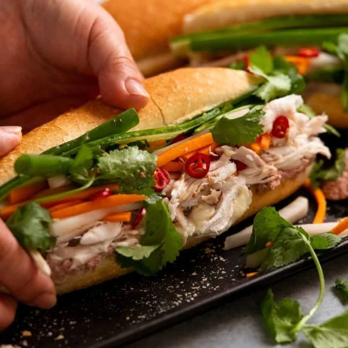 Chicken banh mi (Vietnamese sandwich) Image