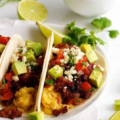 Mexican Breakfast Tacos (Chorizo and Egg) Image