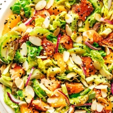 Orange Salmon Salad with Ginger Hot Honey Vinaigrette Recipe Page