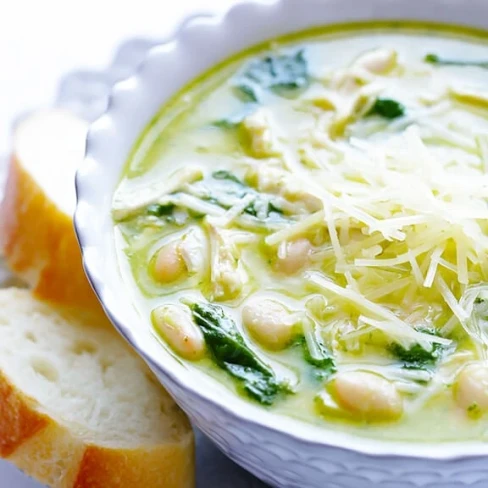 5-Ingredient Pesto Chicken Soup Image