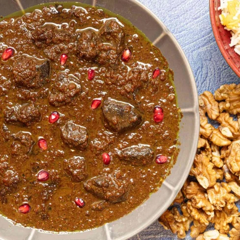 Fesenjān (Persian Pomegranate and Walnut Meat Braise) 
 Image