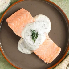 Poached Salmon With Dill-Yogurt Sauce Recipe Recipe Page