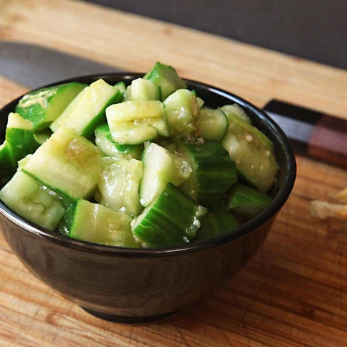 Sichuan-Style Smashed Cucumber Salad Recipe Image