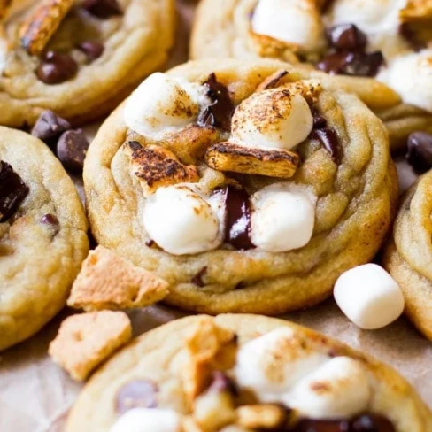 Toasted S&#039;more Chocolate Chip Cookies Image