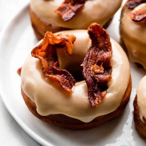 Homemade Maple Bacon Doughnuts Image