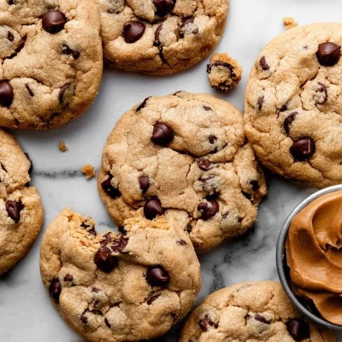 Bakery-Style Peanut Butter Chocolate Chip Cookies Image