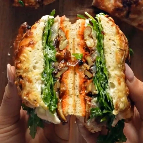 Roasted Mushroom Sandwich with Horseradish Aioli Image