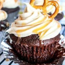 Chocolate Cupcakes with Salted Caramel Frosting Recipe Page