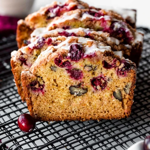 Orange Glazed Cranberry Bread Image