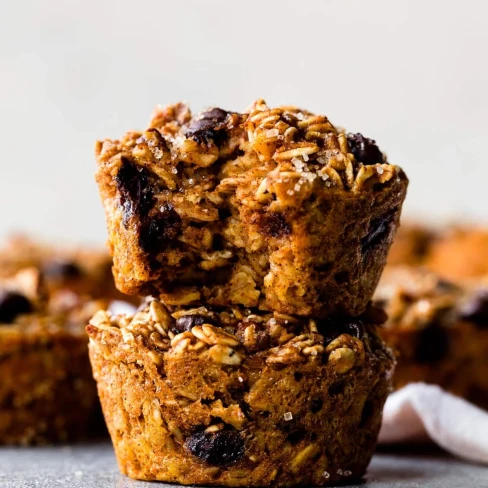 Baked Pumpkin Oatmeal Cups (Muffins) Image