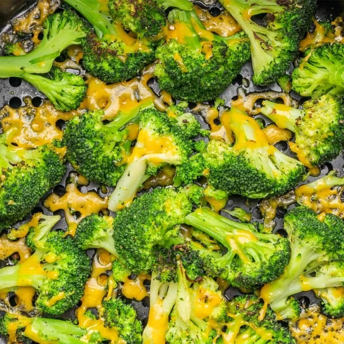 Cheesy Air Fryer Broccoli Image