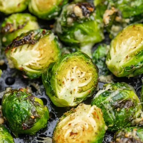 Air Fryer Garlic Butter Brussel Sprouts Image