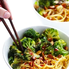 Sesame Noodles with Broccoli and Almonds Recipe Page