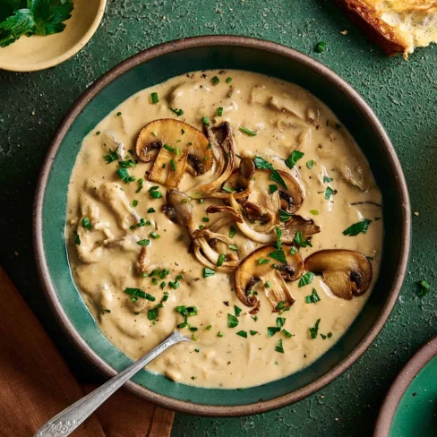 Creamy Vegan Mushroom Soup Image