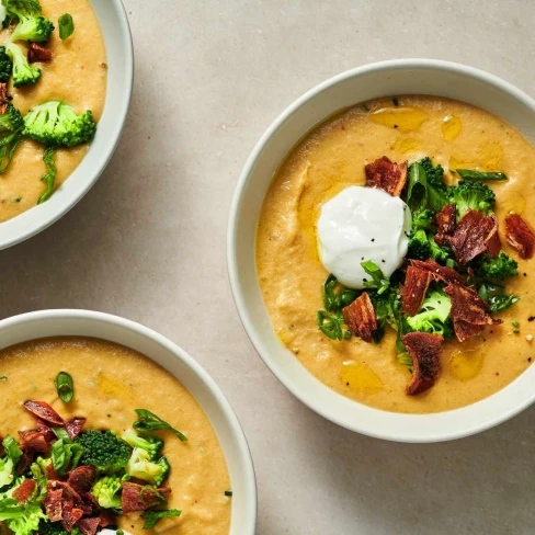 Fully Loaded Vegan Baked Potato Soup Recipe Image